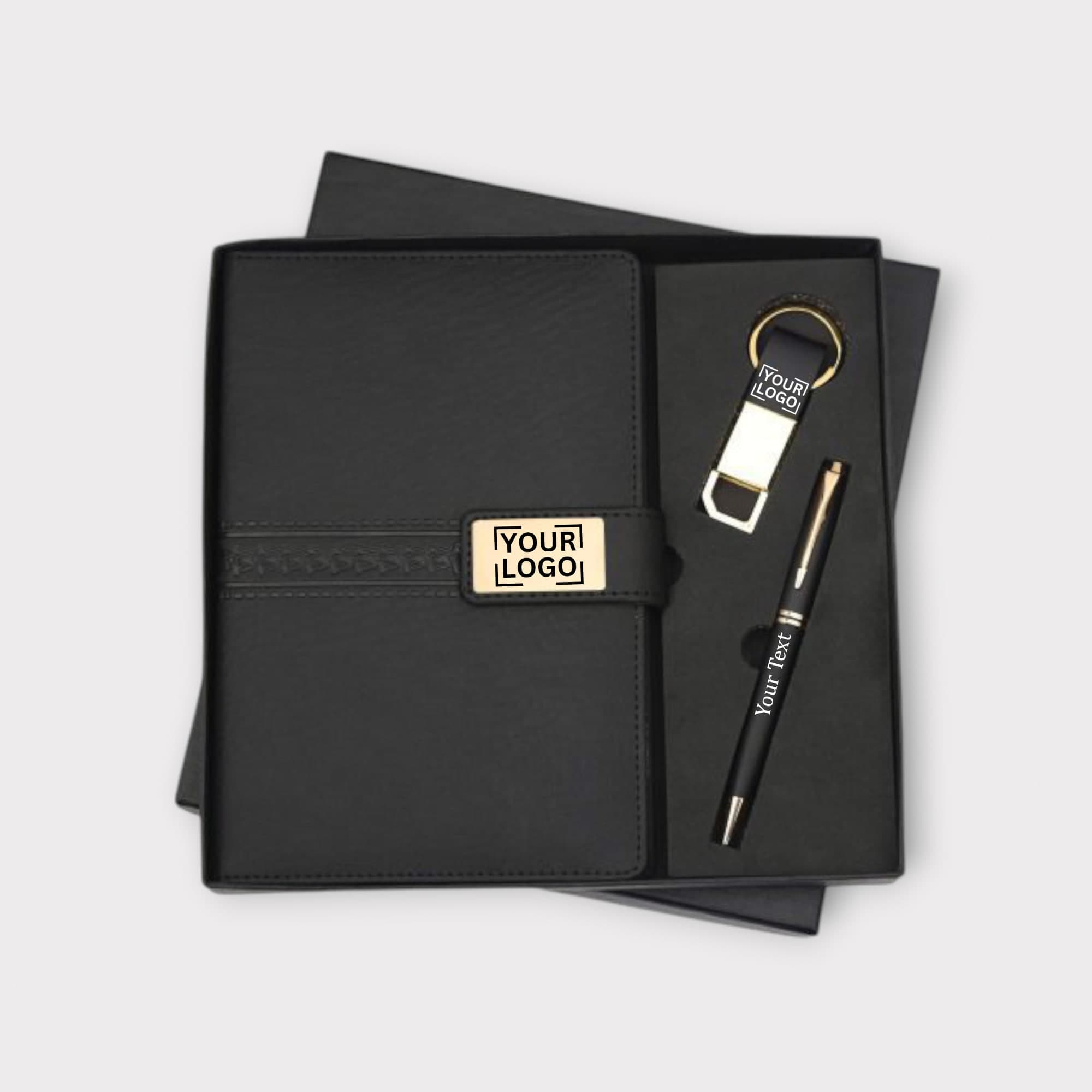 Professional Gift Set with Custom Branding: Notebook, Pen & Keychain preview 1
