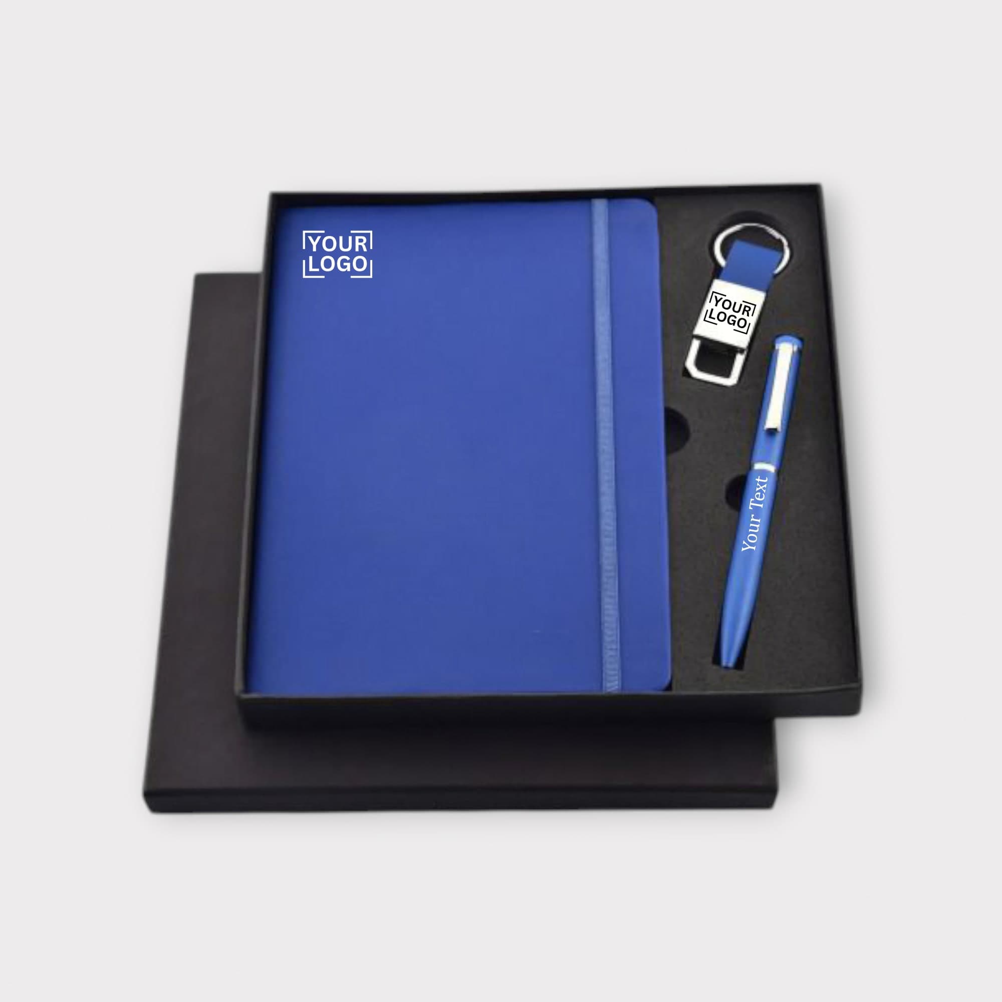 Premium Corporate Gift Set: Personalized Notebook, Pen & Keychain preview 1