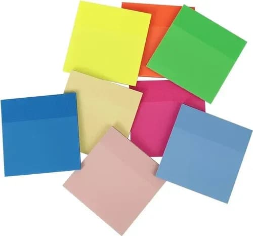 JB9 1x5 Five Colour Sticky Note Pad - 3x3 - Style 2